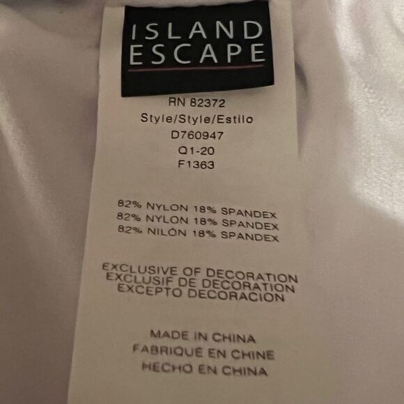 Island Escape Mali Bloom Tahiti Printed Tank White Multicolor Womens Size 10 NWT - Picture 6 of 8